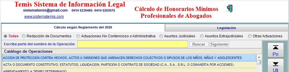 Clasificación del catálogo de operaciones - sistematemis.com